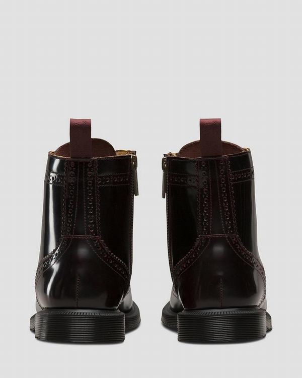 Dr Martens Dámské Kotníkové Boty Delphine Arcadia Červené, CZ-089651